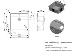 Reginox Nerezový dřez New York 500 Montáž: spodní, integrovaná, polointegrovaná