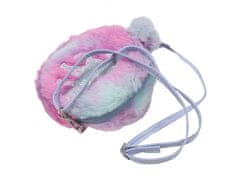 STARPAK Jednorožec fialovo-ružová, plyšová kabelka na rameno pre dievčatá 14x14x3,5cm 