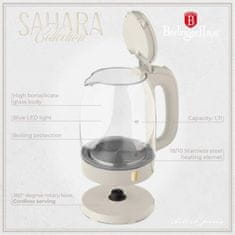 Berlingerhaus BH-9567 Rýchlovarná kanvica sklenená 1,7 l Sahara