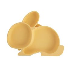 ORION Delený detský tanier zajačik 23x18 cm žltá