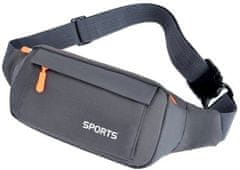 Camerazar Unisex športová bedrová taška, vodoodolný syntetický materiál, šírka 31 cm - výška 14 cm - hrúbka 5 cm