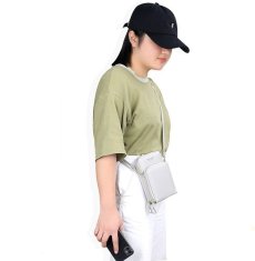 Camerazar Dámska miniatúrna taška na telefón s nastaviteľným popruhom, béžová, z ekologickej umelej kože, 18x11x5 cm