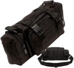Camerazar Veľká taktická vojenská taška, čierna, polyester 600D, 30x8x18 cm
