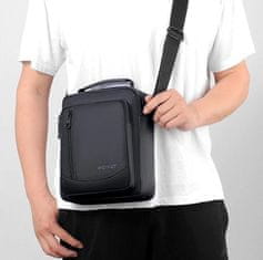 Camerazar Pánska taška cez rameno, čierna, syntetický materiál Nylon-Oxford, 19x24x7 cm