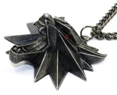 Camerazar Pánsky zberateľský náhrdelník Zaklínač, čierny, zliatina kovov, 50 cm