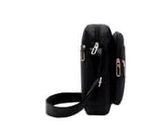 Camerazar Pánska nepremokavá taška cez rameno, čierna, tkanina oxford, 20x23x10 cm