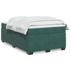 Petromila vidaXL Boxspring posteľ s matracom, tmavozelená 120x190cm, zamat