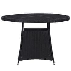 Petromila vidaXL Záhradný stôl, čierny Ø110x74 cm, polyratan