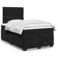 Petromila vidaXL Boxspring posteľ s matracom čierna 120x190 cm zamat
