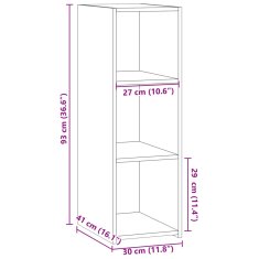 Petromila vidaXL Komoda sivý dub sonoma 30x41x93 cm spracované drevo