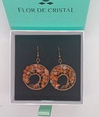 Flor de Cristal Náušnice Casia medené - Larimar