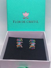 Flor de Cristal Náušnice Aida striebro