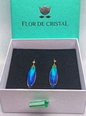 Flor de Cristal Náušnice Esmerelda zelená