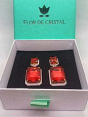 Flor de Cristal Náušnice Amadora - biele