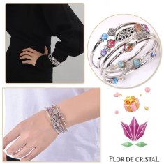 Flor de Cristal Wrap Náramok Esperanza Chromdiopsid