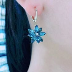 Flor de Cristal Náušnice Maia - modré