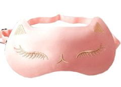 Camerazar Saténová maska na oči s nastaviteľným elastickým popruhom, priedušná a pohodlná, šírka 18,5 cm - výška 10,5 cm
