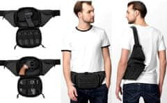 Camerazar Vojenská taktická taška, odolný polyester 600D, rozmery 20x15x9 cm, opasok 60-120 cm