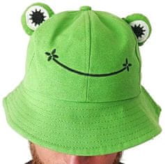Camerazar Univerzálny rybársky klobúk BUCKET HAT Froggy frog, zelený, polyester/bavlna, obvod 52-58 cm