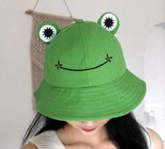 Camerazar Univerzálny rybársky klobúk BUCKET HAT Froggy frog, zelený, polyester/bavlna, obvod 52-58 cm