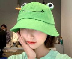 Camerazar Univerzálny rybársky klobúk BUCKET HAT Froggy frog, zelený, polyester/bavlna, obvod 52-58 cm