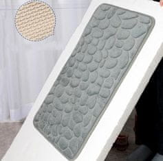 Camerazar Protišmyková absorpčná podložka do vane, sivá pena, 40x60 cm