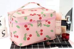 Camerazar Vodotesná cestovná kozmetická taška, ružová, PVC syntetika, 22x13x16 cm