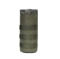 Camerazar Molle vojenská cestovná taška na fľašu, tmavozelená, Nylon Oxford 1000D, 23x10 cm