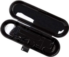 Camerazar Cestovné puzdro na zubnú kefku a pastu, čierne, plast, 21x7x4,5 cm