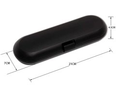 Camerazar Cestovné puzdro na zubnú kefku a pastu, čierne, plast, 21x7x4,5 cm