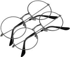 Camerazar Unisex okrúhle slnečné okuliare s UV filtrom, kovový rám, čierna/zlatá/strieborná