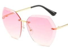 Camerazar Dámske slnečné okuliare s motýlikom ružové slnečné okuliare bez rámov