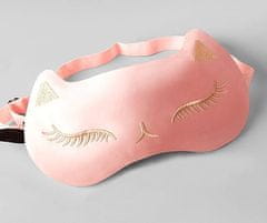 Camerazar Saténová maska na oči s nastaviteľným elastickým popruhom, priedušná a pohodlná, šírka 18,5 cm - výška 10,5 cm