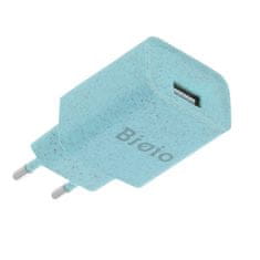 Solex Adaptér 1xUSB 230V/5V 2,4A modrý BIOIO GSM115195 EKO Save the planet