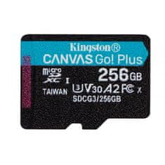 Kingston Karta Micro SD+adaptér 256GB class10 KINGSTON CANVAS GO! 170MB/s