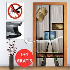 HOME & MARKER® Magnetická ochranná sieť proti hmyzu na dvere z hustej tkaniny 1+1 ZADARMO | INSECTPROTECT