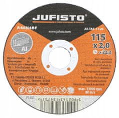 JUFISTO kotúč na rezanie aluminium korundov 115x2 mm