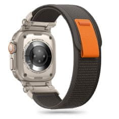 Tech-protect Nylon remienok na Apple Watch 42/44/45/49mm, black/orange