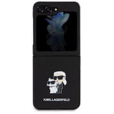 Karl Lagerfeld Kryt na mobil PU Saffiano Karl and Choupette NFT na Samsung Galaxy Z Flip 5 - černý