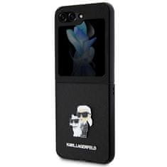 Karl Lagerfeld Kryt na mobil PU Saffiano Karl and Choupette NFT na Samsung Galaxy Z Flip 5 - černý