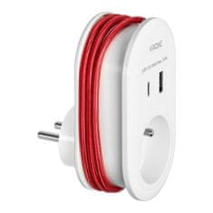 Orno Adaptér ORNO VIRONE CS-2 230V s USB-C+A nabíjačkou a káblom USB-C + Lightning 