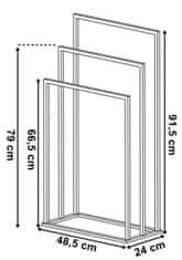 TZB 3-úrovňový vešiak na uteráky Tire chrómový