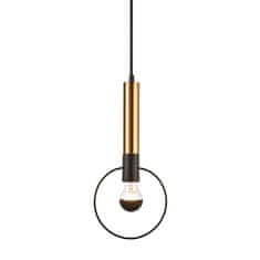 ACA ACA Lighting závesné svietidlo 1XE27 mosadz/čierny kov D18XH116CM MIRACOLO HL39971P18BB