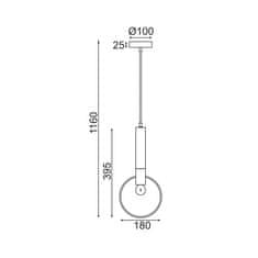 ACA ACA Lighting závesné svietidlo 1XE27 mosadz/čierny kov D18XH116CM MIRACOLO HL39971P18BB