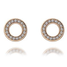 Hot Diamonds Strieborné náušnice Hot Diamonds Emozioni Saturno Rose Gold DE409