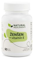 Natural Medicaments Ženšen + vitamín E 60 kapslúl