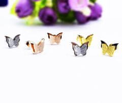 Troli Pozlátené motýlie náušnice Metal Butterfly KES-048-GOLD