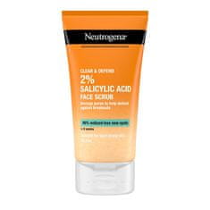 Neutrogena Vyhladzujúci peeling Clear & Defend (Facial Scrub) 150 ml