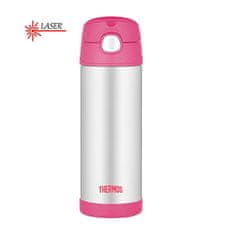 Thermos FUNtainer Detská termoska so slamkou - ružová 470 ml