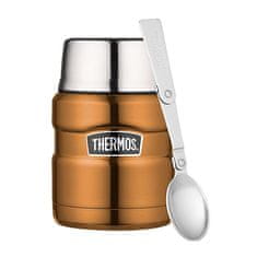 Thermos Style Termoska na jedlo so skladacou lyžicou a šálkou - medená 470 ml